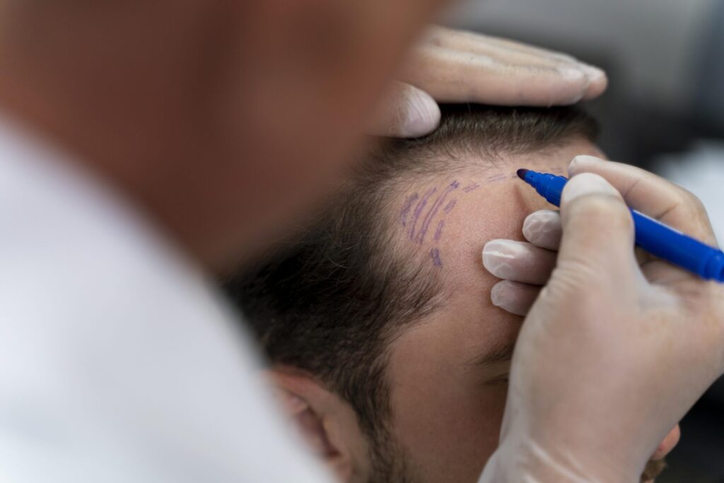 Male hair transplant